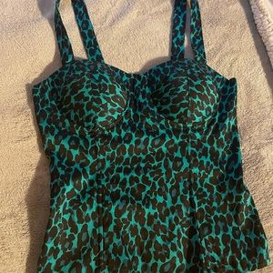 Leopard print bustier top